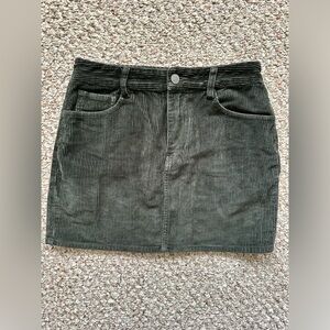Wilfred Free Corduroy Skirt in Olive Green (Aritzia)